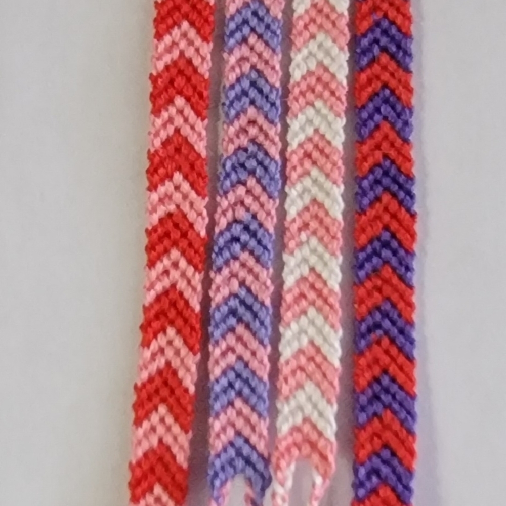 Colorful Chevron Friendship Bracelets - Picture 4 of 8